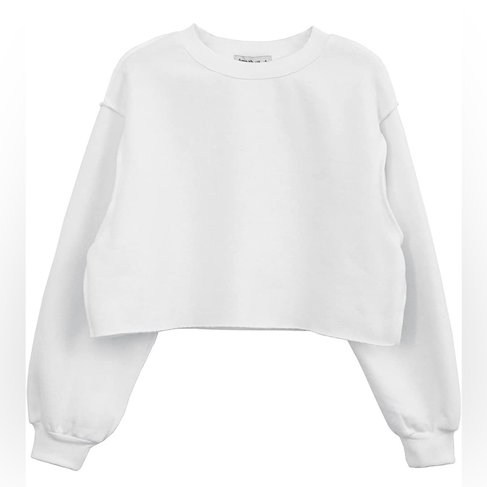 White Cropped Sweatshirt - size medium